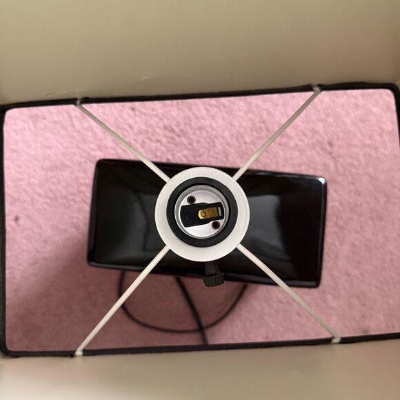 Black Ceramic & Fabric Table Lamp - Picture 6 of 6